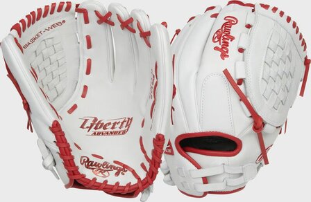 Rawlings Liberty Advanced Softball 12.5&quot; All-Round Glove White/Red RHT