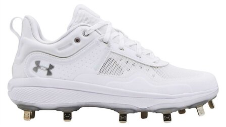 Under Armour Glyde MT White Metal Cleats