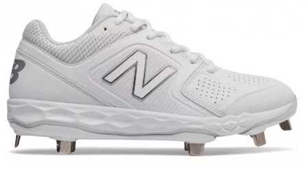 New Balance SMVELOW1 White Metal Cleats