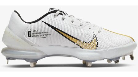 Nike Trout 7 White/Gold Low Metal Cleats