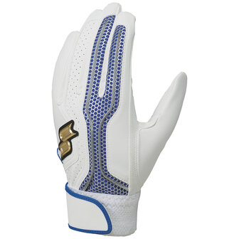 SSK Japan ProEdge Elite series Batting gloves White/Royal