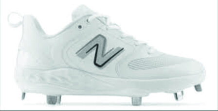 New Balance SMVELOW3 White/Silver Metal Cleats