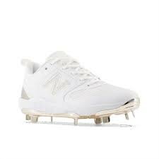 New Balance SMVELOC3 White/Bronze Metal Cleats