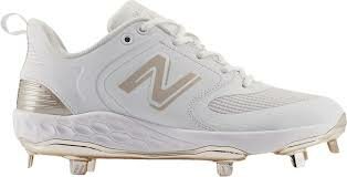 New Balance SMVELOC3 White/Bronze Metal Cleats