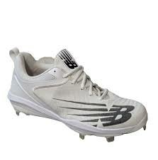 New Balance L4040TW6 White Metal Cleats