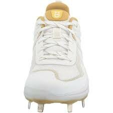 Under Armour Glyde MT White/Gold Metal Cleats