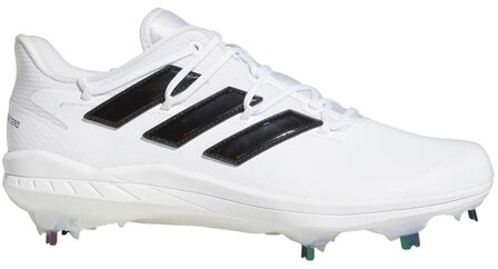 Adidas Afterburner 8 White Metal Cleats