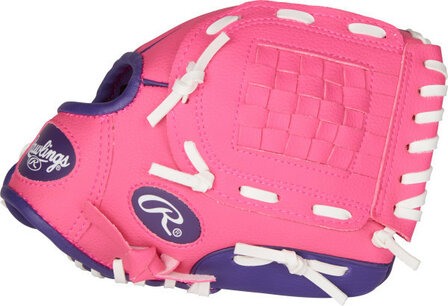 Rawlings Players Series 9&quot; Youth Glove with Soft Core Ball Pink/Purple RHT