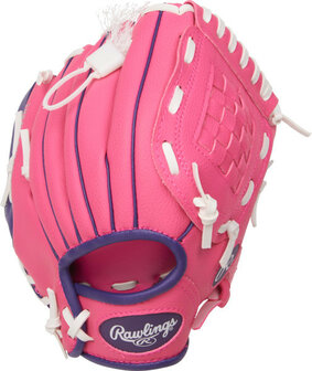 Rawlings Players Series 9&quot; Youth Glove with Soft Core Ball Pink/Purple RHT