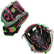 Wilson A2000 Winter 2024 1786SS 11.5&quot; Infield Glove Black Splatter/Gray/Green/Pink RHT