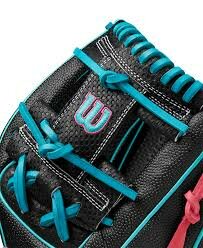 Wilson A2000 Winter 2024 SC1786SS 11.5&quot; Infield Glove Black/Pink/Teal RHT