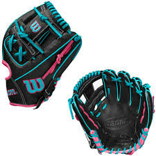 Wilson A2000 Winter 2024 SC1786SS 11.5&quot; Infield Glove Black/Pink/Teal RHT