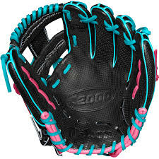 Wilson A2000 Winter 2024 SC1786SS 11.5&quot; Infield Glove Black/Pink/Teal RHT