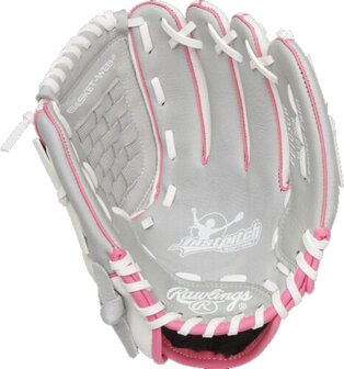 Rawlings Youth Fastpitch 10.5&quot; All-Round Glove White/Gray/Pink RHT