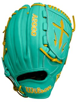 Wilson A2000 Fall 2024 B23 12&quot; Pitcher Glove Seafoam/Yellow RHT