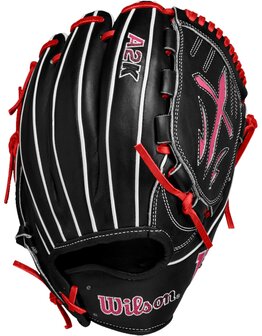 Wilson A2K Fall 2024 B23 12&rdquo; Pitcher Glove Black/Red RHT