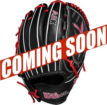 Wilson A2K Fall 2024 B23 12&rdquo; Pitcher Glove Black/Red RHT