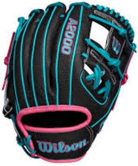 Wilson A2000 Winter 2024 SC1786SS 11.5&quot; Infield Glove Black/Pink/Teal RHT