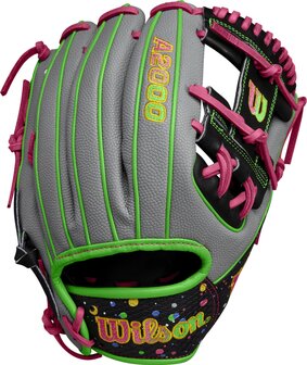 Wilson A2000 Winter 2024 1786SS 11.5&quot; Infield Glove Black Splatter/Gray/Green/Pink RHT