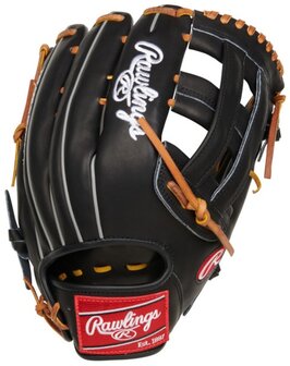 Rawlings Heart of the Hide 12.75&quot; Outfield Glove Black/Brown RHT