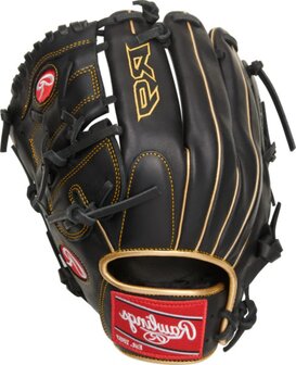 Rawlings R9 12&quot; Infield/Pitcher Glove Black/Gold LHT