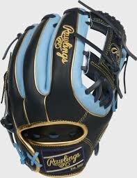 Rawlings Heart of the Hide 11.5&quot; Infield Glove Black/Colombia Blue/Gold RHT