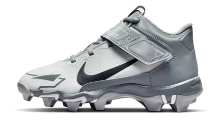 Nike Trout 8 Grey High Rubber Cleats