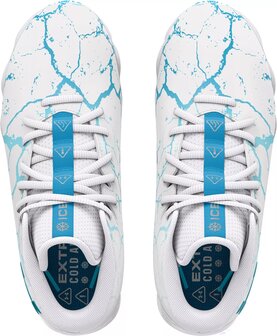 Under Armour Spotlight 4 White/Baby Blue High Rubber Cleats