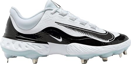 Nike Huarache Elite 4 White/Black Metal Cleats