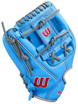 Wilson A500 11&quot; Infield Glove Baby Blue/Grey LHT