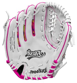 Wilson A440 12&quot; Youth Outfield Glove White/Pink/Tie-Dye LHT