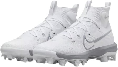 Nike Huarache NXT White/Grey High Rubber Cleats