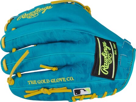 Rawlings Heart of the Hide 12&quot; Pitcher Glove Teal/Yellow RHT