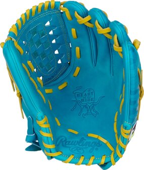 Rawlings Heart of the Hide 12&quot; Pitcher Glove Teal/Yellow RHT