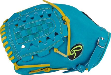 Rawlings Heart of the Hide 12&quot; Pitcher Glove Teal/Yellow LHT