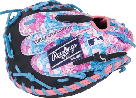 Rawlings Heart of the Hide 34&quot; Catcher Glove Black/Blue/Pink Waves RHT