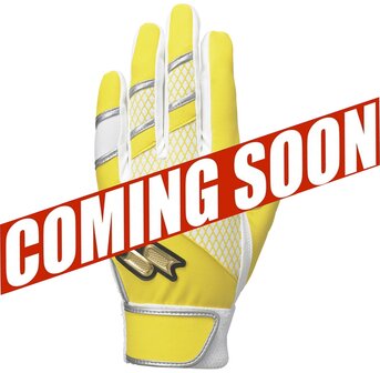 SSK ProEdge Batting Gloves Gold/White