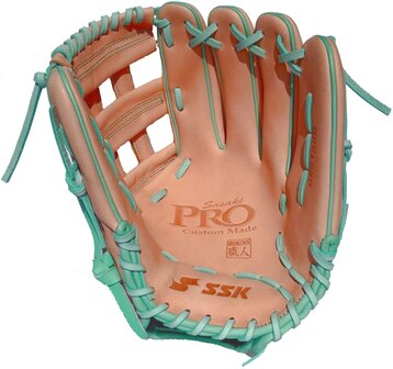 SSK Pro Custom 12.5&quot; Outfield Glove Salmon/Mint RHT