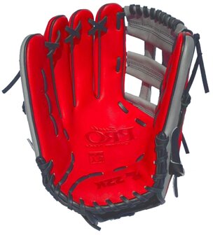 SSK Pro Custom 12.5&quot; Outfield Glove Red/Grey/Black LHT
