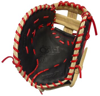 SSK Pro Custom 12.25&quot; First Base Glove Black/Camel/Red LHT