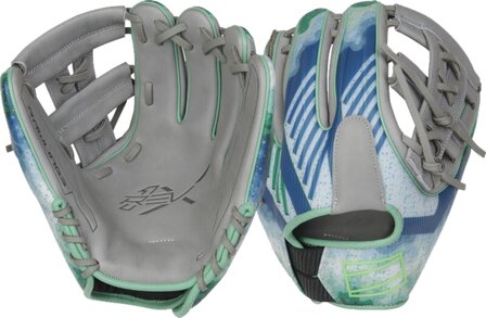 Rawlings REV1X Francisco Lindor 11.5&quot; Infield Glove Grey/Green/Blue RHT