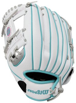 Wilson A200 10&quot; Youth Glove Silver/White/Teal LHT