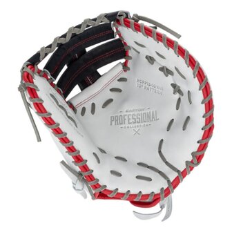 Easton Professional Collection Softball Color Splash 13&quot; First Base Glove White/Navy/Red RHT