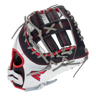 Easton Professional Collection Softball Color Splash 13&quot; First Base Glove White/Navy/Red RHT