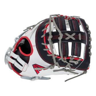 Easton Professional Collection Softball Color Splash 13&quot; First Base Glove White/Navy/Red RHT