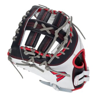 Easton Professional Collection Softball Color Splash 13&quot; First Base Glove White/Navy/Red LHT