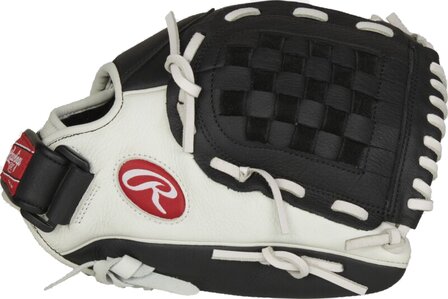 Rawlings Shut Out Softball 11.5&quot; Infield/Pitcher Glove Black/White RHT