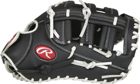 Rawlings Shut Out Softball 12&quot; First Base Glove Black/White RHT