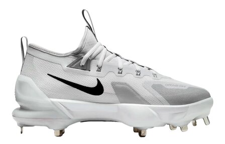 Nike Trout 9 Elite White Metal Cleats