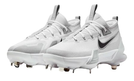 Nike Trout 9 Elite White Metal Cleats